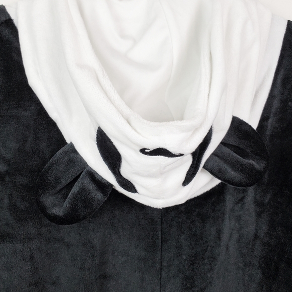 H&M Divided Hooded Plush Panda Pajama Costume M/L - Picture 4 of 11